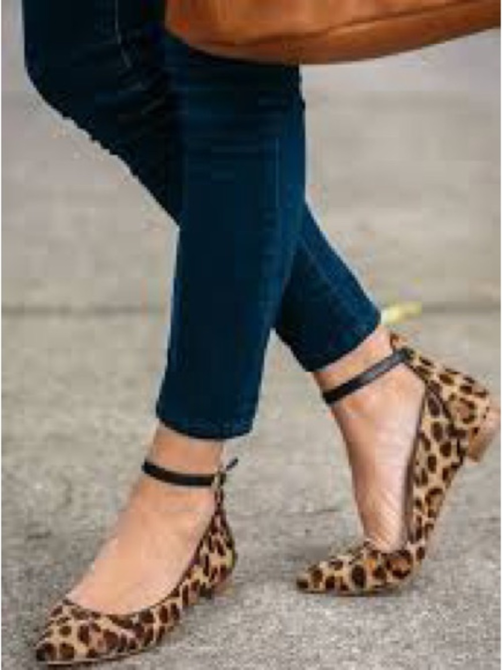 Louise et Cie Leopard-Print Pointed Ankle-Strap Pumps in Brown and Black